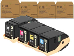 Phaser 7100 Toner Cartridge 106R02605 106R02599 106R02600 106R02601 Replacement for Phaser 7100 7100DN 7100N Printer Toner (Black Cyan Magenta Yellow,4 Pack)