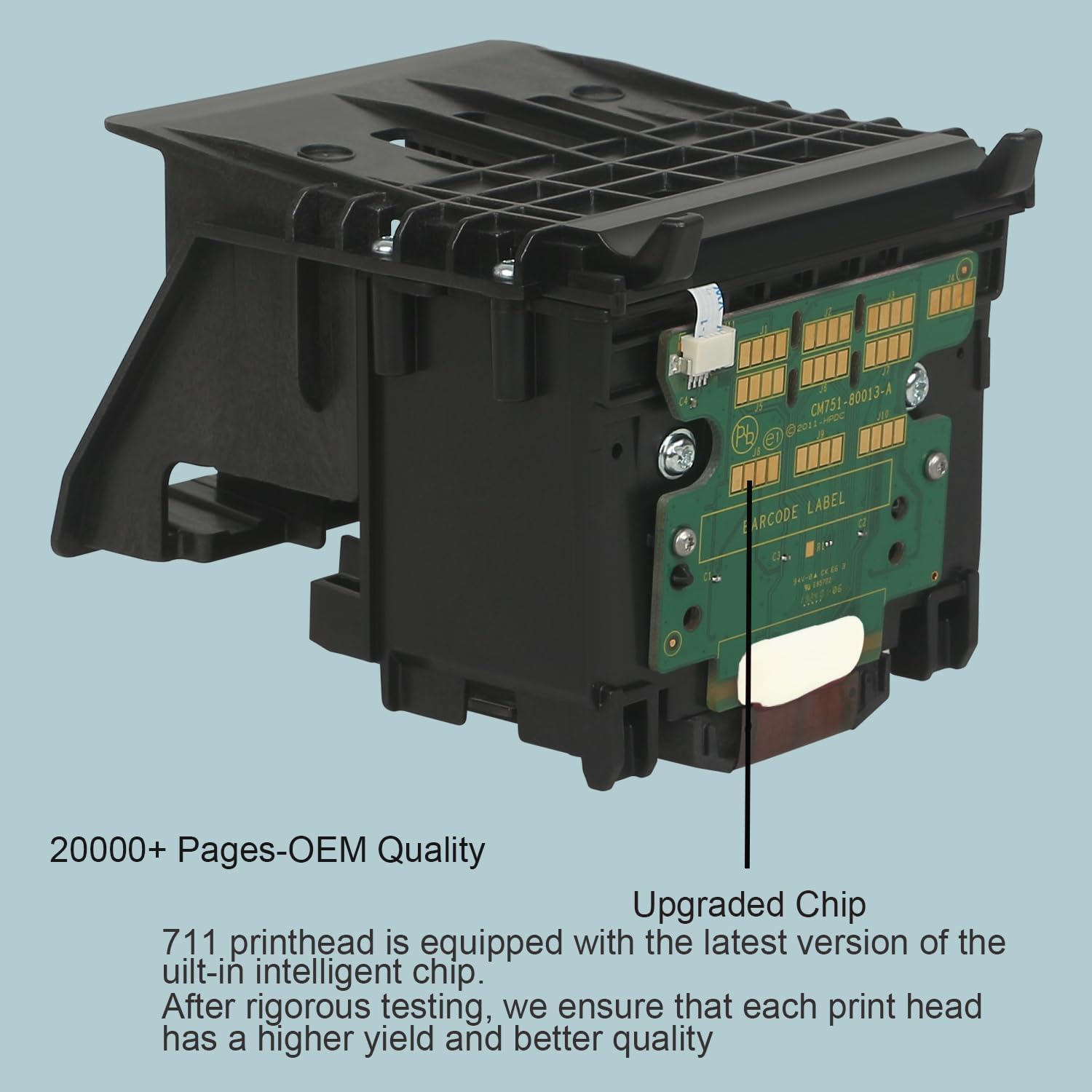 713 Printhead (3ED58A) Remanufactured 712 712B Print Head Kit Replacement for DesignJet T210 T230 T630 T650 T250 Studio Plotter Printers Printer Head,Black