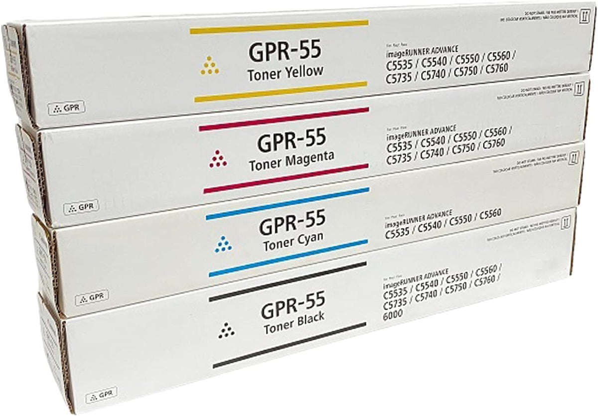 GPR55 Black Cyan Magenta Yellow Toner Cartridge Replacement for ImageRUNNER Advance C5535 C5535i C5540 C5540i C5550 C5550i C5560 C5560i Toner Cartridge