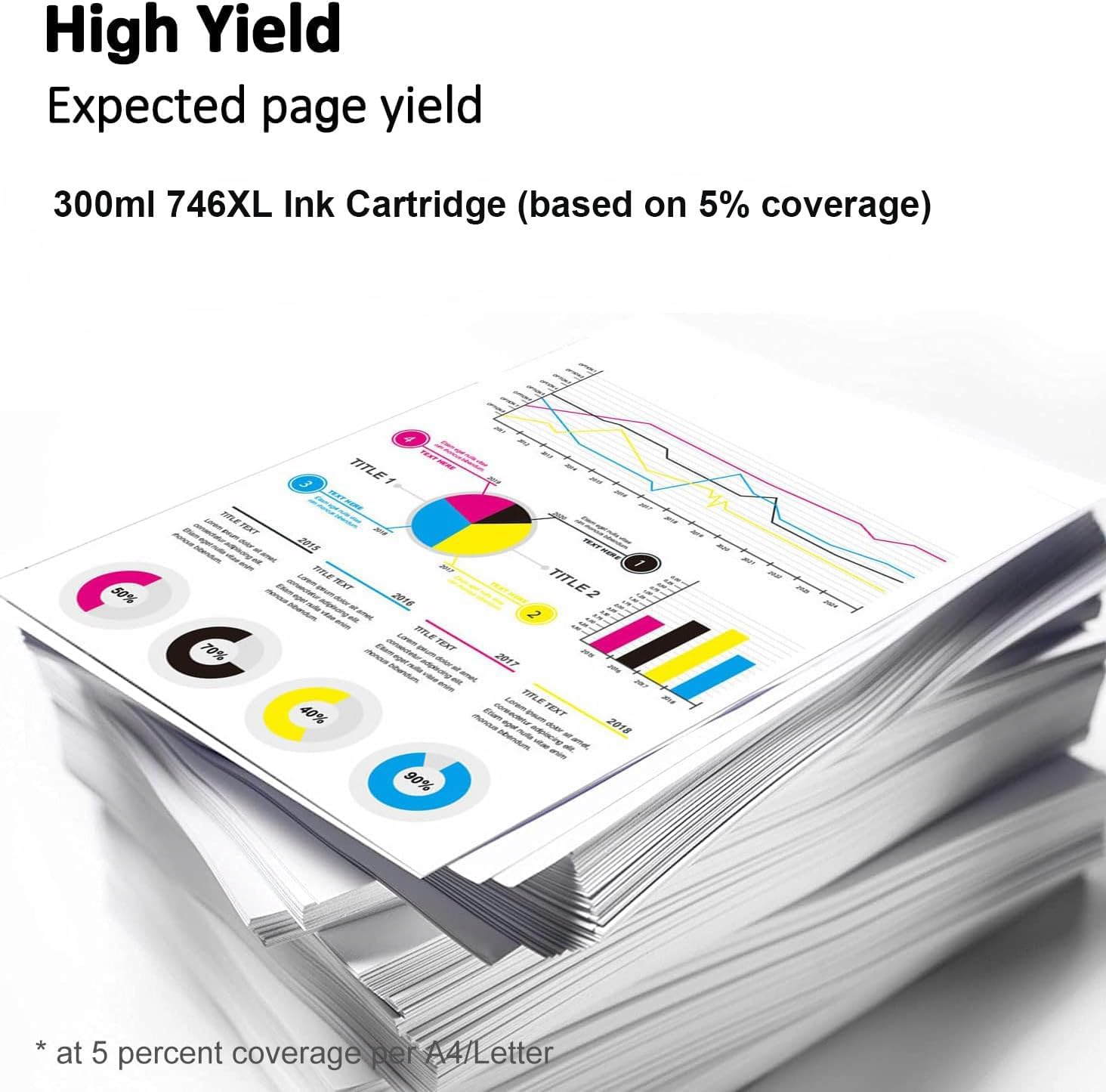 746 Magenta Ink Cartridge (P2V78A) 300ml Remanufactured 746XL Ink Replacement for 746 Z6 Z9+ Large Format Plotter Printer Cartridge Ink (1 Pack)