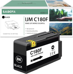 IJMC180F IJM C180F Black Ink Cartridge Remanufactured IJM C180 XL 408517 Ink Replacement for RICOH IJM C180F Printer (1PACK)