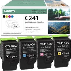 C241XK0 C241XC0 C241XM0 C241XY0 Toner Cartridge Extra High-Yield Replacement for C2325 C2425 C2535 MC2325 MC2425 MC2535 MC2640 Printer