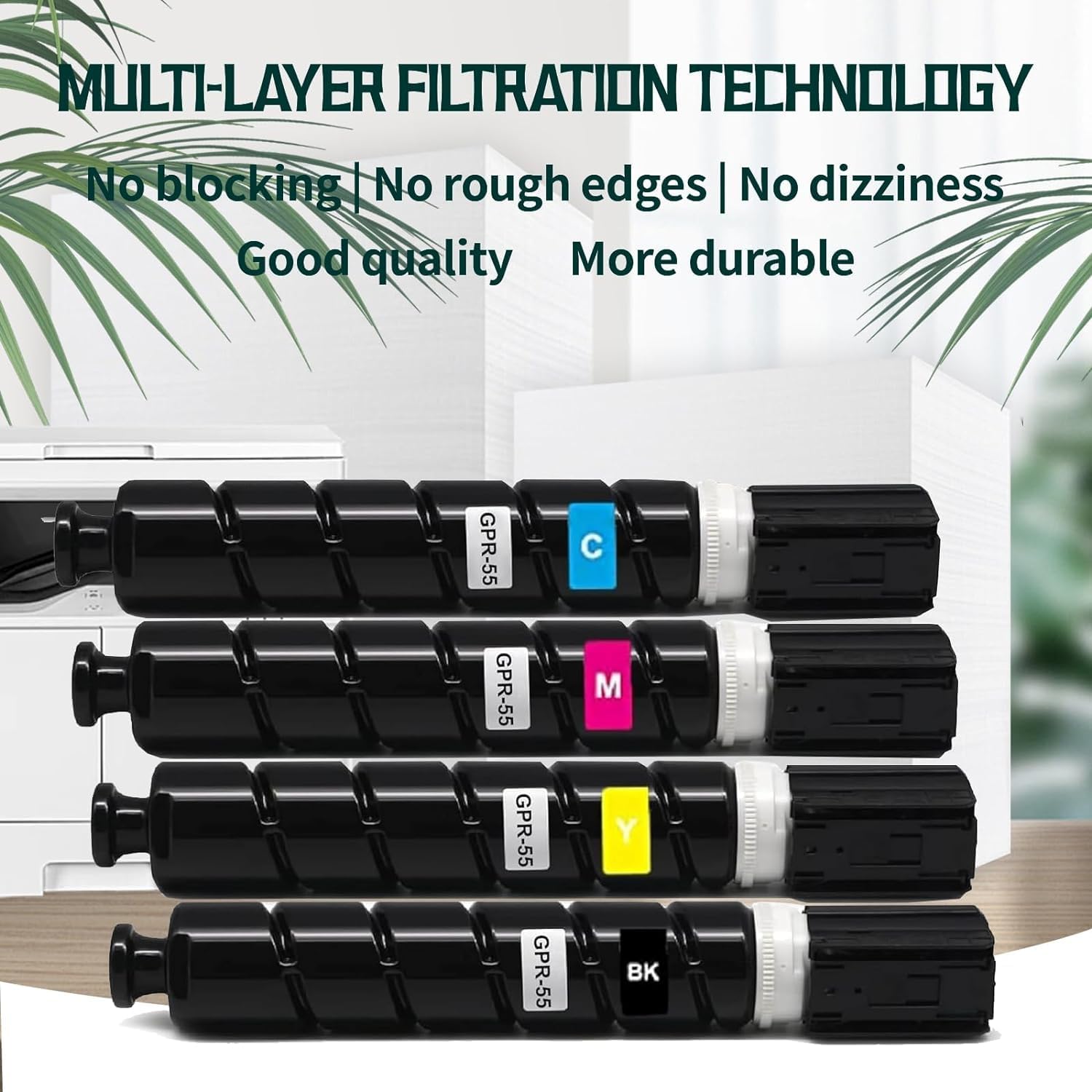 GPR55 Black Cyan Magenta Yellow Toner Cartridge Replacement for ImageRUNNER Advance C5535 C5535i C5540 C5540i C5550 C5550i C5560 C5560i Toner Cartridge