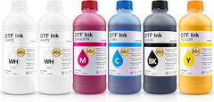 DTF Ink 500ml Combo Pack Compatible for printheads Installed DTF Printers L1800 R1390 ET-4800 8550 XP15000 I3200 4720 XP600 TX800 ET2800,(2*White+ 1set Black Cyan Magenta Yellow)