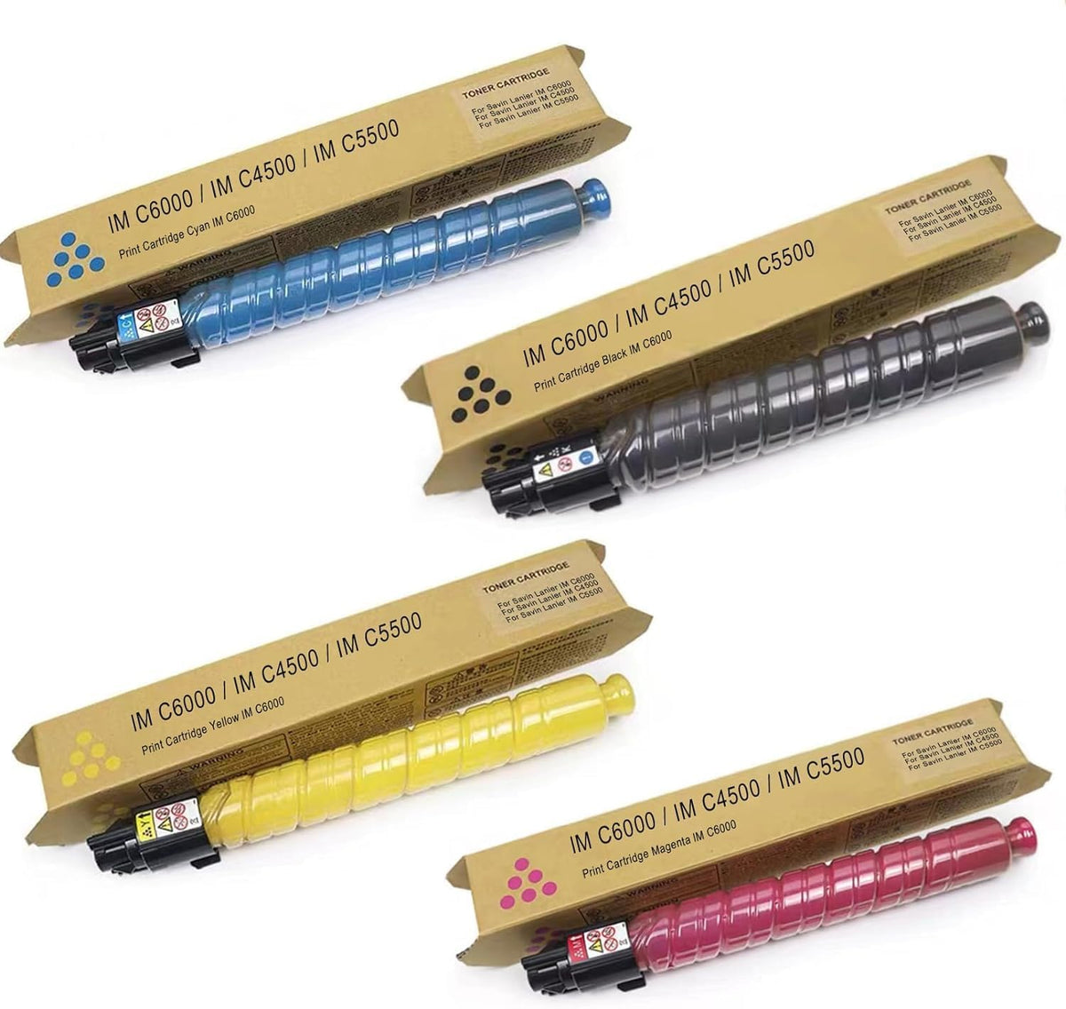 IMC6000 IMC4500 Toner Cartridge 842279 842280 842281 842282 Compatible Ricoh Savin Lanier IM C6000 IM C4500 IM C5500 Printer Toner Cartridge (Black Cyan Magenta Yellow)