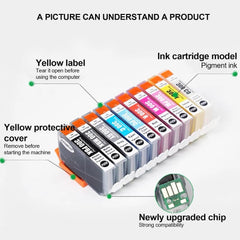 PFI-300 PFI300 Ink Cartridges Remanufactured Extra High-Yield PFI 300 Replacement for ImagePROGRAF PRO-300 Printer Ink Cartridges (MBK/PBK/C/M/Y/PM/PC/R/GY/CO)