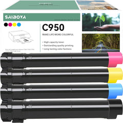 C950 X950 Extra High-Yield Toner Cartridge Compatible for C950X2KG C950X2CG C950X2MG C950X2YG for C950 X950 C952 X952 X954 C950de X952dte X950de X954dhe Printers (4Pack)